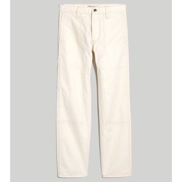 Madewell Other - Madewell Pants Mens 34 Cream Relaxed Straight Workwear Canvas Button Fly New